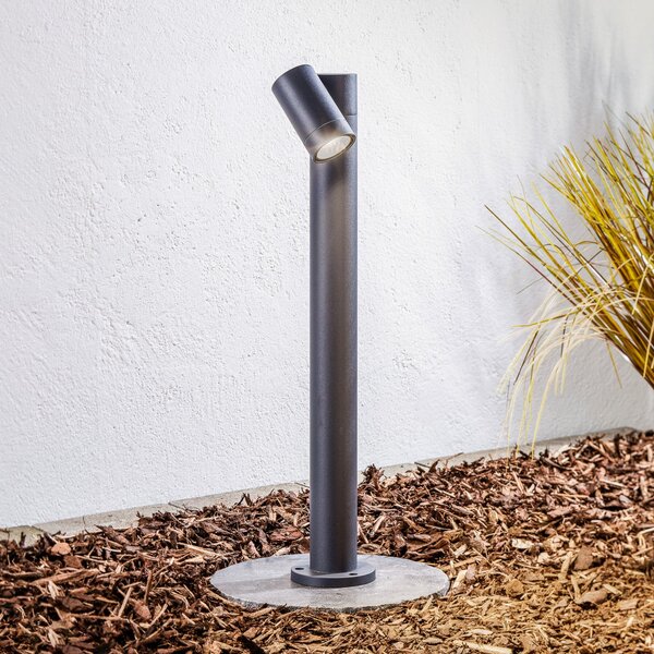 PRIOS Prios bornă luminoasă Tulimar, 1 bec, 60cm, metal, IP65, reglabil, Negru, Metal, Modern