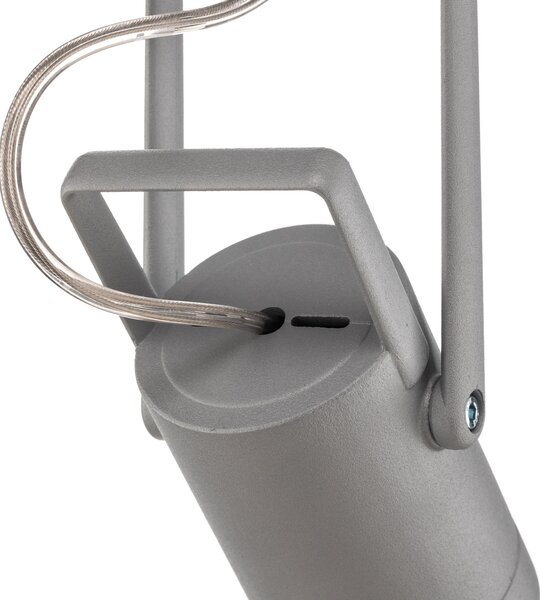Ivela Drim Spot trifazat E27 reglabil argintiu, Gri, Hol, Metal, Modern