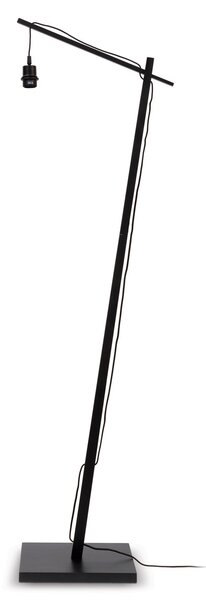 Good & Mojo GOOD MOJO Bali lampă de podea cadru negru Ø60cm, Negru, Camera de zi / sufragerie, Bamboo, Design