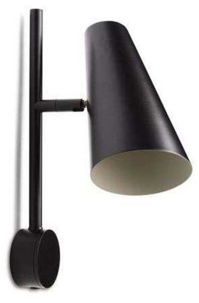 Lampă de perete Woud, Negru, Camera de zi, Metal
