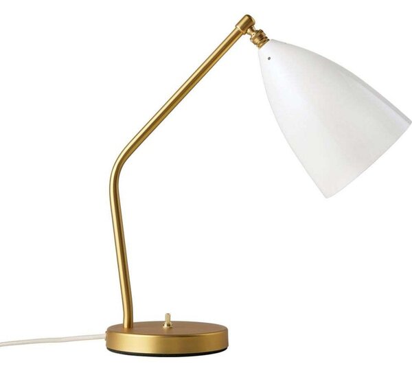 Gräshoppa Veioză Glossy Alabaster White/Brass - GUBI