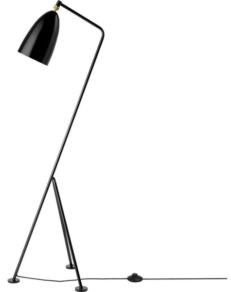 Lampadar GUBI, Negru, Camera de zi, Metal