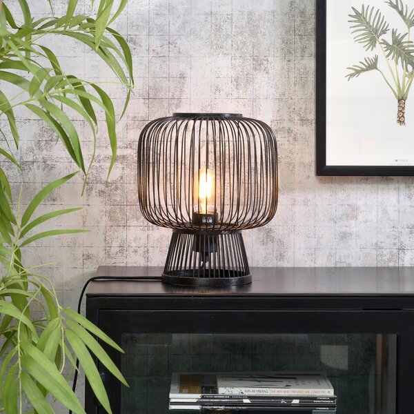 Good & Mojo GOOD MOJO Cango lampă de masă, negru, Negru, Camera de zi / sufragerie, Bamboo, Design