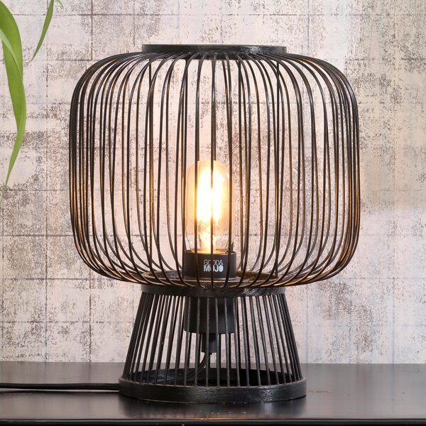 Good & Mojo GOOD MOJO Cango lampă de masă, negru, Negru, Camera de zi / sufragerie, Bamboo, Design