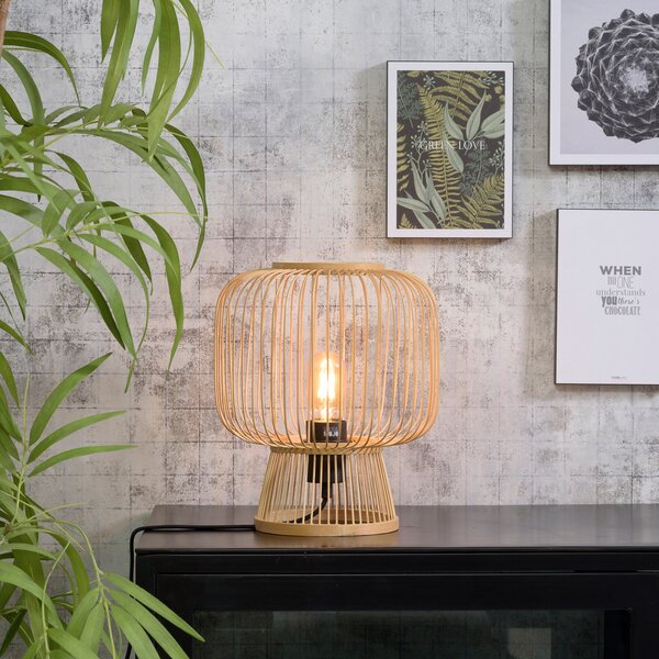 Good & Mojo GOOD MOJO Cango lampă de masă, natur, Lemn, Camera de zi / sufragerie, Bamboo, Design
