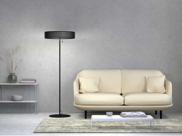 Lampadar Herstal, Negru, Camera de zi, Metal