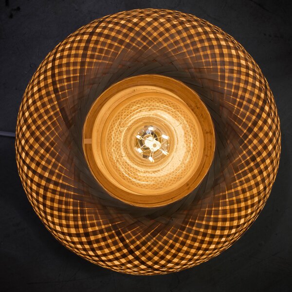 Good & Mojo GOOD MOJO Lampă de masă Mekong, Ø 30 cm, Lemn, Camera de zi / sufragerie, Bamboo, Design