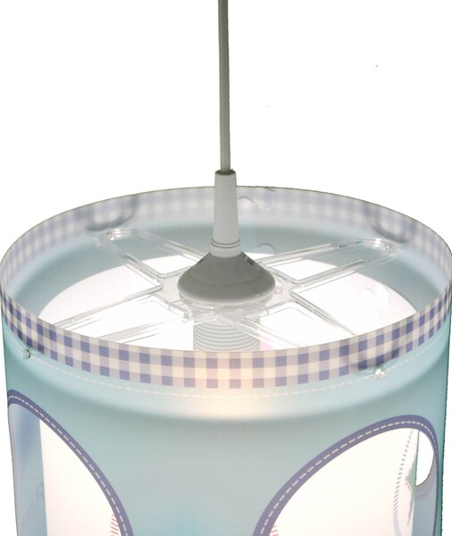 Niermann Standby Lampă pendul rotativă Lief for Boys pe albastru, reglabil, Albastru, Camera copiilor, Plastic