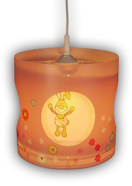 Niermann Standby Bungee Bunny lampă susp. cameră copil, rotativă, reglabil, Roz / Rosé, Camera copiilor, Plastic