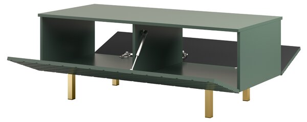 Măsuță de cafea cu spațiu de depozitare Scalia II 120 2K - labrador mat / picioare aurii