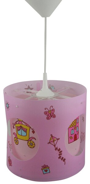 Niermann Standby Lampă suspendată rotativă Prințesă, reglabil, Roz / Rosé, Camera copiilor, Plastic