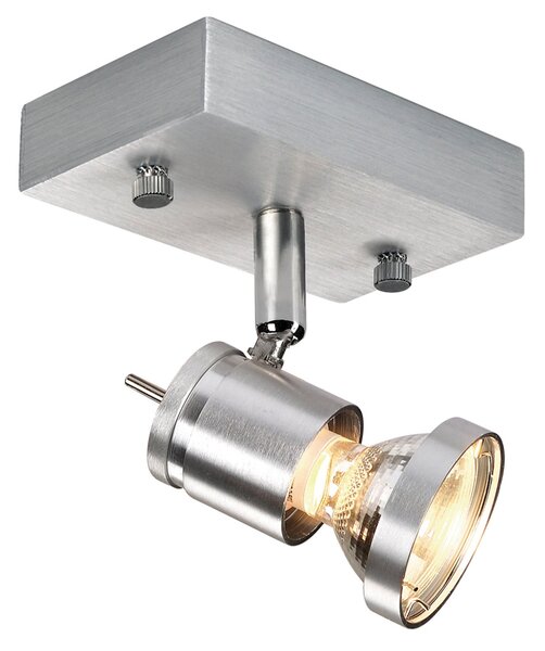 SLV Asto 1 bec spot de plafon cu inel decorativ, reglabil, Metalic, Hol, Metal, Modern, Plafon de forme speciale
