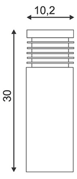 SLV Vap Slim 30 lampă cu soclu din oțel inoxidabil, Metalic, Metal, Modern
