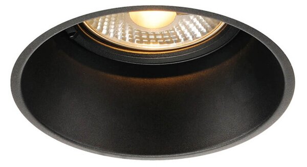 SLV Horn-T corp de iluminat încastrat, negru, cu reflexie redusă, reglabil, Negru, Camera de zi / sufragerie, Metal, Modern, Corpuri de iluminat încastrate rotunde