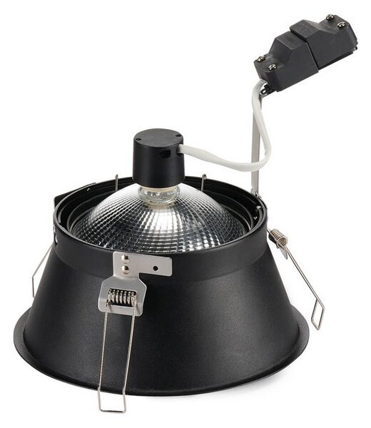 SLV Horn-T corp de iluminat încastrat, negru, cu reflexie redusă, reglabil, Negru, Camera de zi / sufragerie, Metal, Modern, Corpuri de iluminat încastrate rotunde