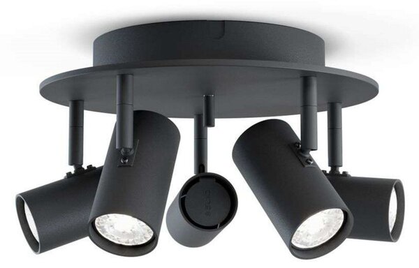 Plafoniere Belid, reglabil, Negru, Camera de zi, Metal