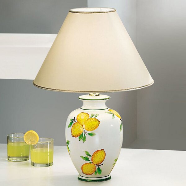 Austrolux Lampă de masă Giardino Lemone, Ø 40 cm, Camera de zi / sufragerie, Ceramică