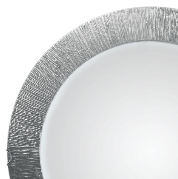 KOLARZ Lampă de perete Moon Sun, argintie, Ø 40 cm, reglabil, Gri, Camera de zi / sufragerie, Sticlă, Design