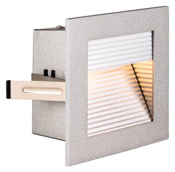SLV Frame Curve LED lumină încastrată argintiu, Gri, Camera de zi / sufragerie, Metal, Modern
