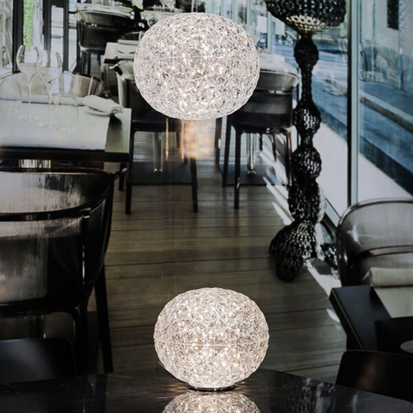 Kartell Planet lampă de masă LED sferă, transp., Transparent, Camera de zi / sufragerie, Plastic, Design
