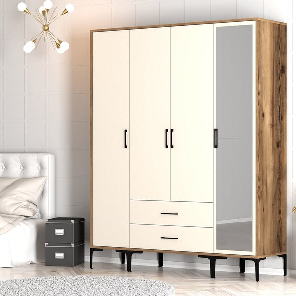 Dulap de haine Kiara STR (Nuc + Crem). 1088458