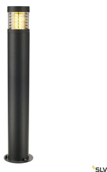 SLV F-POL Bornă luminoasă înălțime 86cm rotund antracit, reglabil, Negru, Metal, Modern