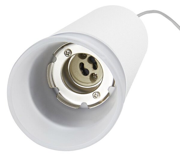 SLV Lampă suspendată Astina, alb mat, reglabil, Alb, Camera de zi / sufragerie, Metal, Modern