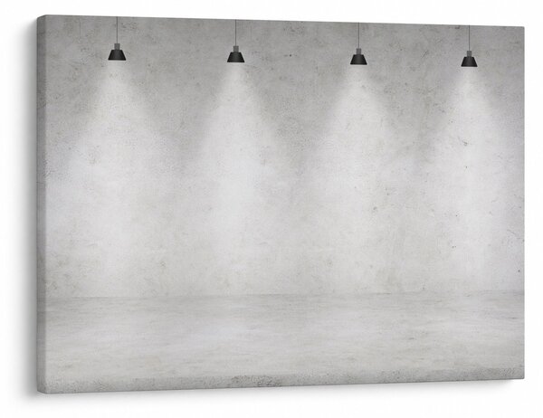 Tablou - Perete de beton cu lumini (70x50 cm)