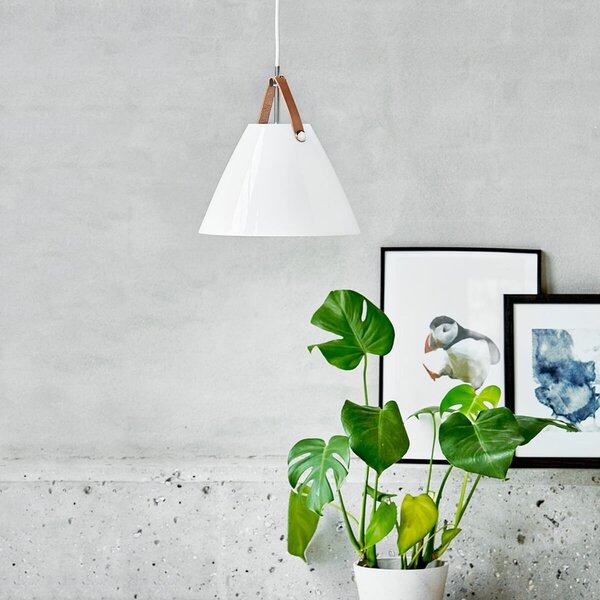 Lustră Pendul DFTP by Nordlux, Strap 27, reglabil, Alb, Camera de zi, Sticlă, Modern