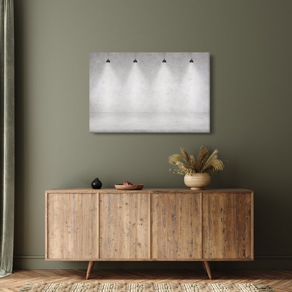Tablou - Perete de beton cu lumini (90x60 cm)