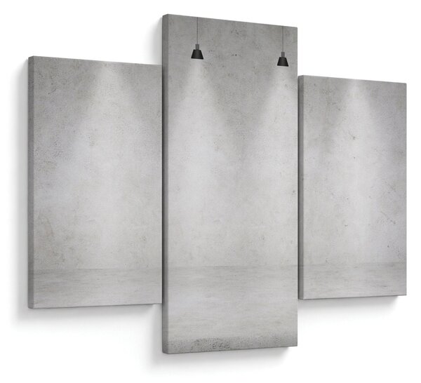 Tablou - Perete de beton cu lumini (90x60 cm)