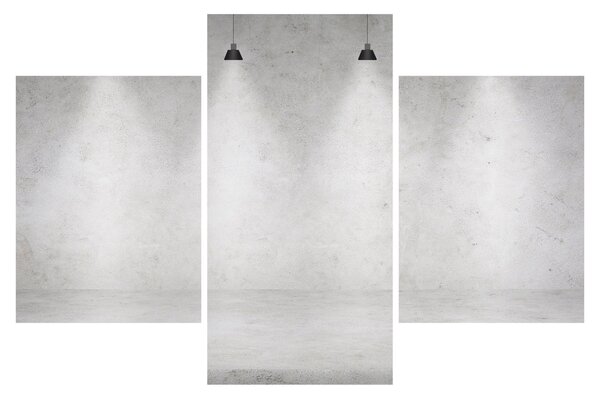 Tablou - Perete de beton cu lumini (90x60 cm)