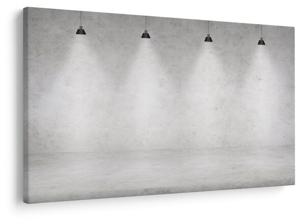 Tablou - Perete de beton cu lumini (90x60 cm)
