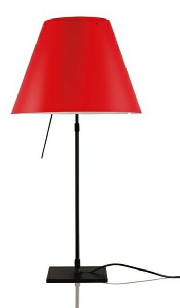 Lampă de masă Luceplan, reglabil, Roșu, Camera de zi, Aluminiu