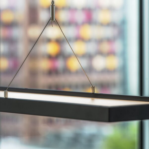 SLV Worklight Lampă suspendată LED pentru birou, negru, reglabil, Negru, Studiu / Birou, Metal, Modern
