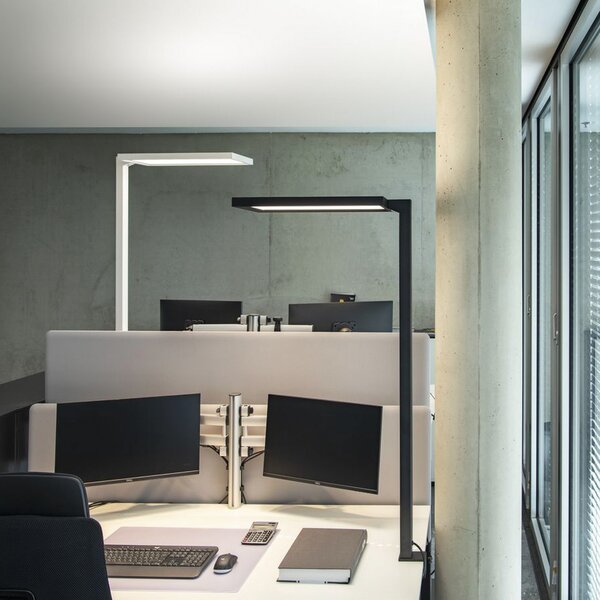 SLV Worklight LED cu clemă, negru, reglabil, Negru, Studiu / Birou, Metal, Modern, Birou de masă