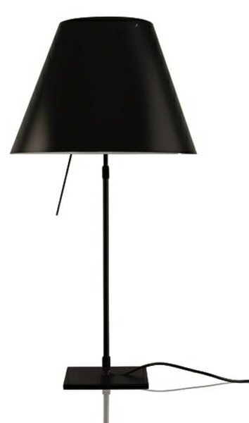 Lampă de masă Luceplan, reglabil, Negru, Camera de zi, Aluminiu
