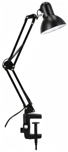 Lampă de birou cu clemă, 1xE27/60W/230V, neagră