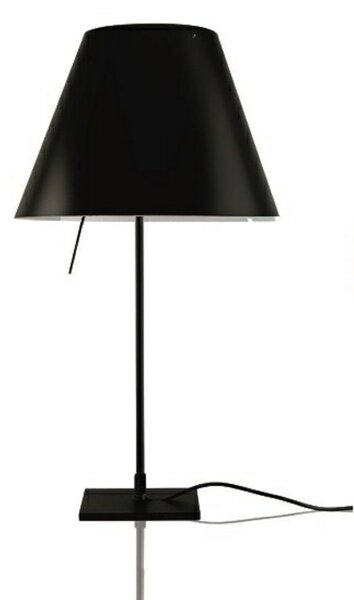 Lampă de masă Luceplan, Negru, Camera de zi, Aluminiu