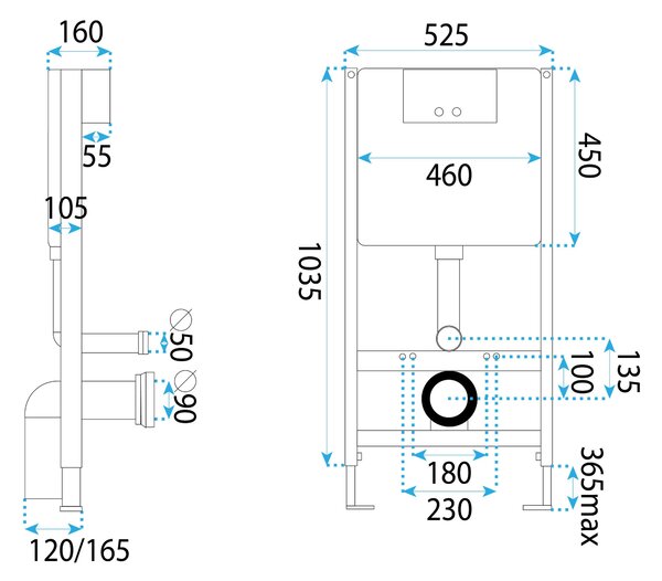 Cadru WC încastrat K011A-Q
