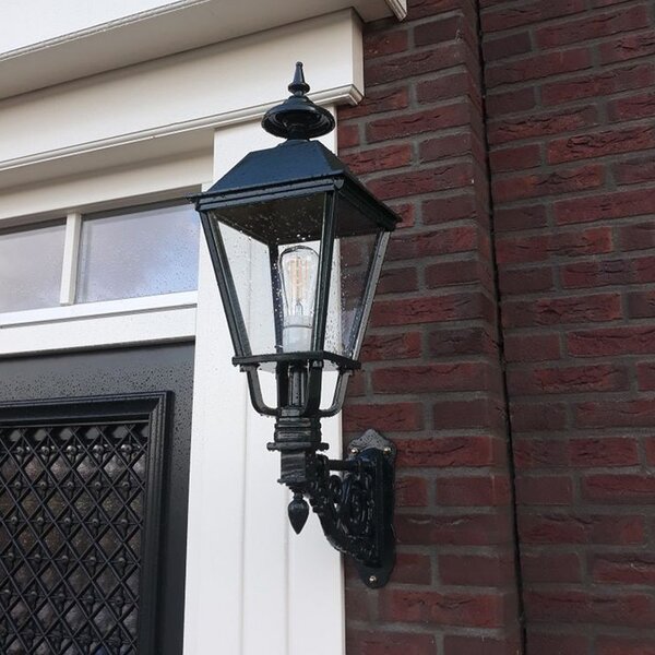 K.S. Verlichting Aplică de exterior Egmont, negru, reglabil, Transparent, Metal
