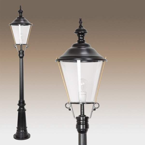 K.S. Verlichting Lampă de stâlp Flores, negru, reglabil, Negru, Metal