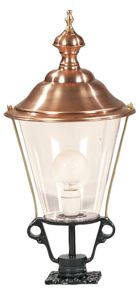 K.S. Verlichting Lumină de drum K3b cu capac cupru, negru, Negru, Metal, Piedestal pentru exterior