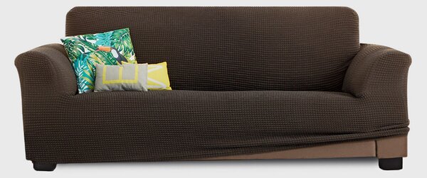Husă pentru canapea cu trei locuri Milos maro 180-230 cm