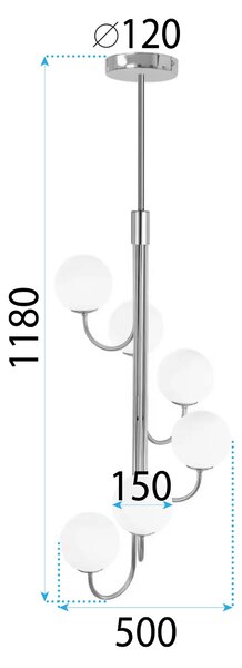 Lampă suspendată APP1585-6CP Gold