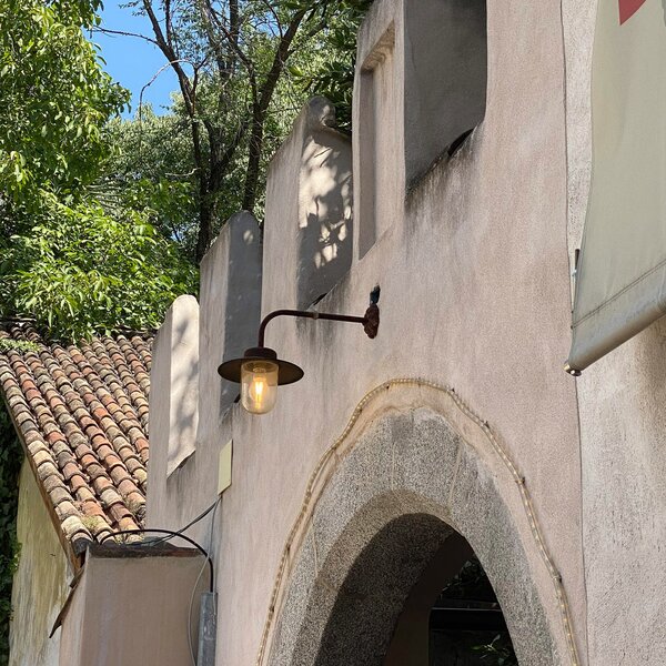 K.S. Verlichting Provence lumina de perete în aer liber maro rugină, reglabil, Maro / Rugină, Metal, Casă de țară / Rustic