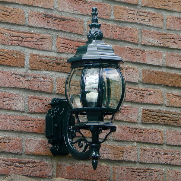 K.S. Verlichting Lampă de perete în aer liber Andrew sticlă cristal picioare verde, reglabil, Verde, Metal, Casă de țară / Rustic