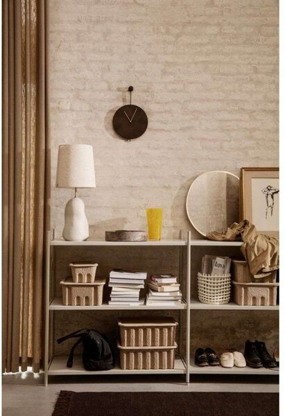 Lampă de masă ferm LIVING, Alb, Camera de zi, Țesătură / Textil