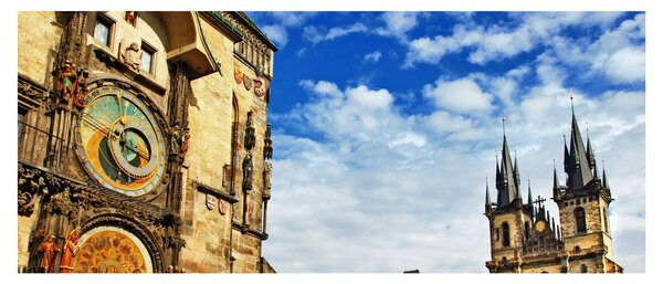 Tablou - Ceasul astronomic din Praga (120x50 cm)
