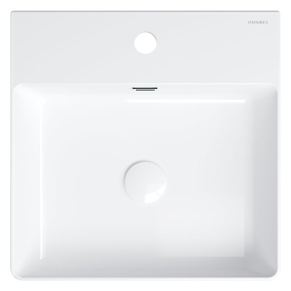 Omnires Garland lavoar 42x43 cm dreptunghiular de blat alb luciu GARLAND420BP